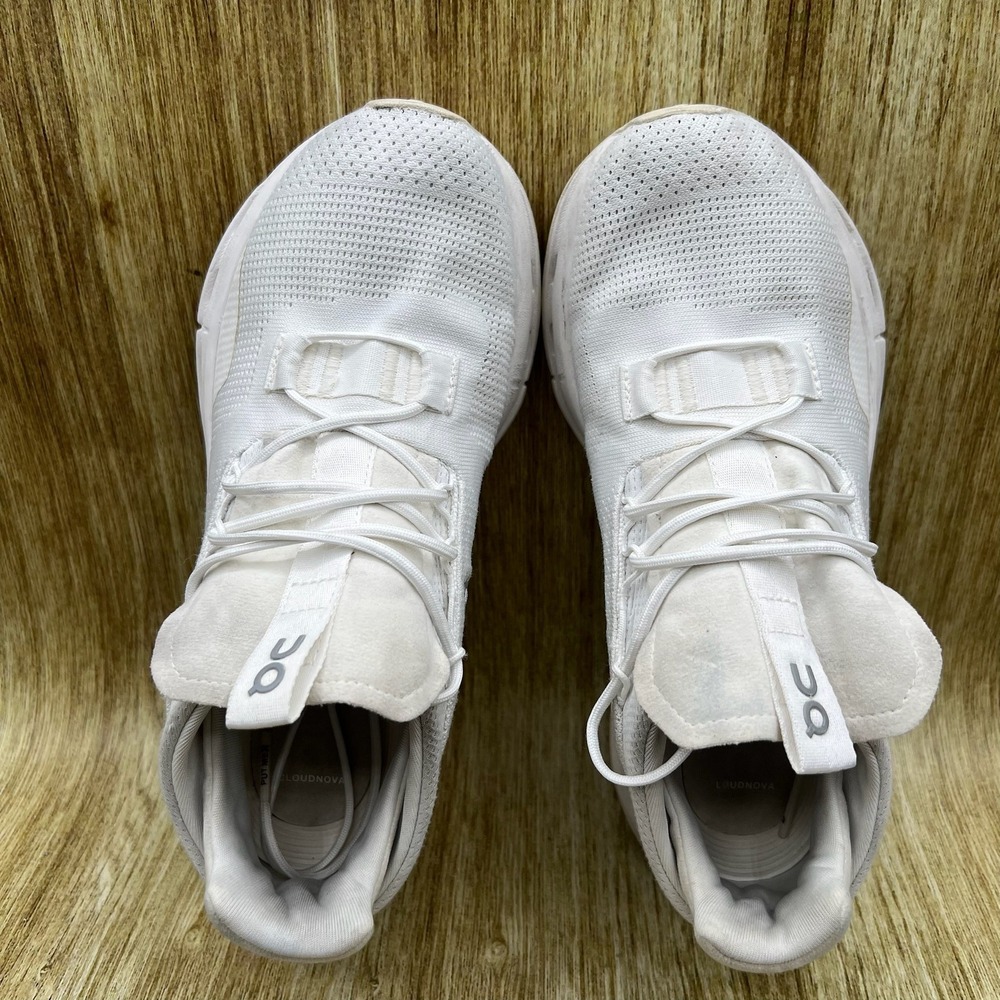 On Cloud Cloudnova Women's Size 6.5 White Mesh Sneakers Shoes Athletic - Picture 6 of 10